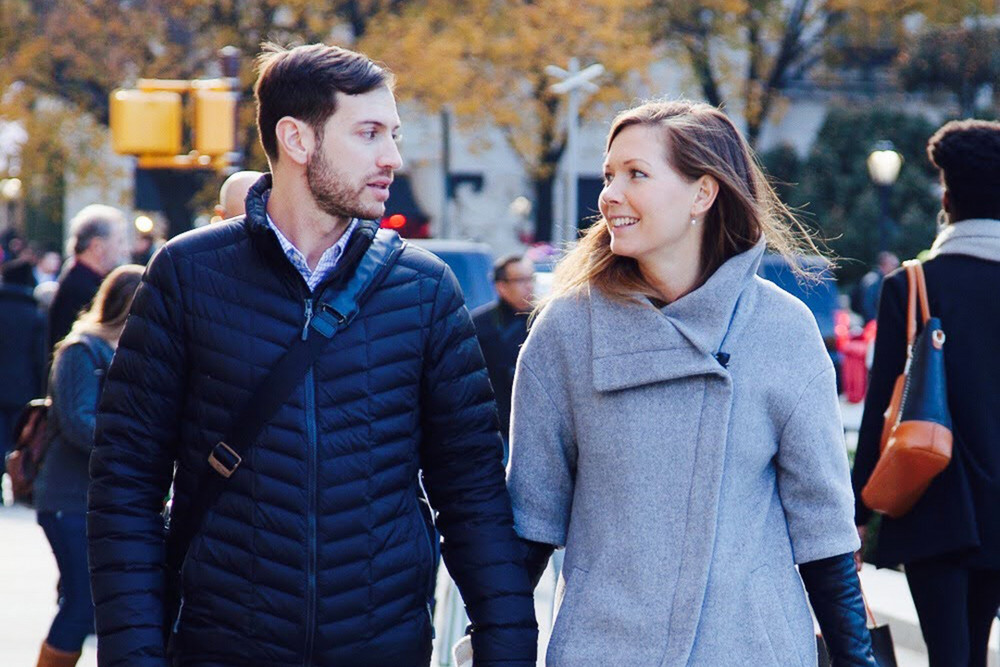 Sophia and Mike enjoying a sunny day in Sweden