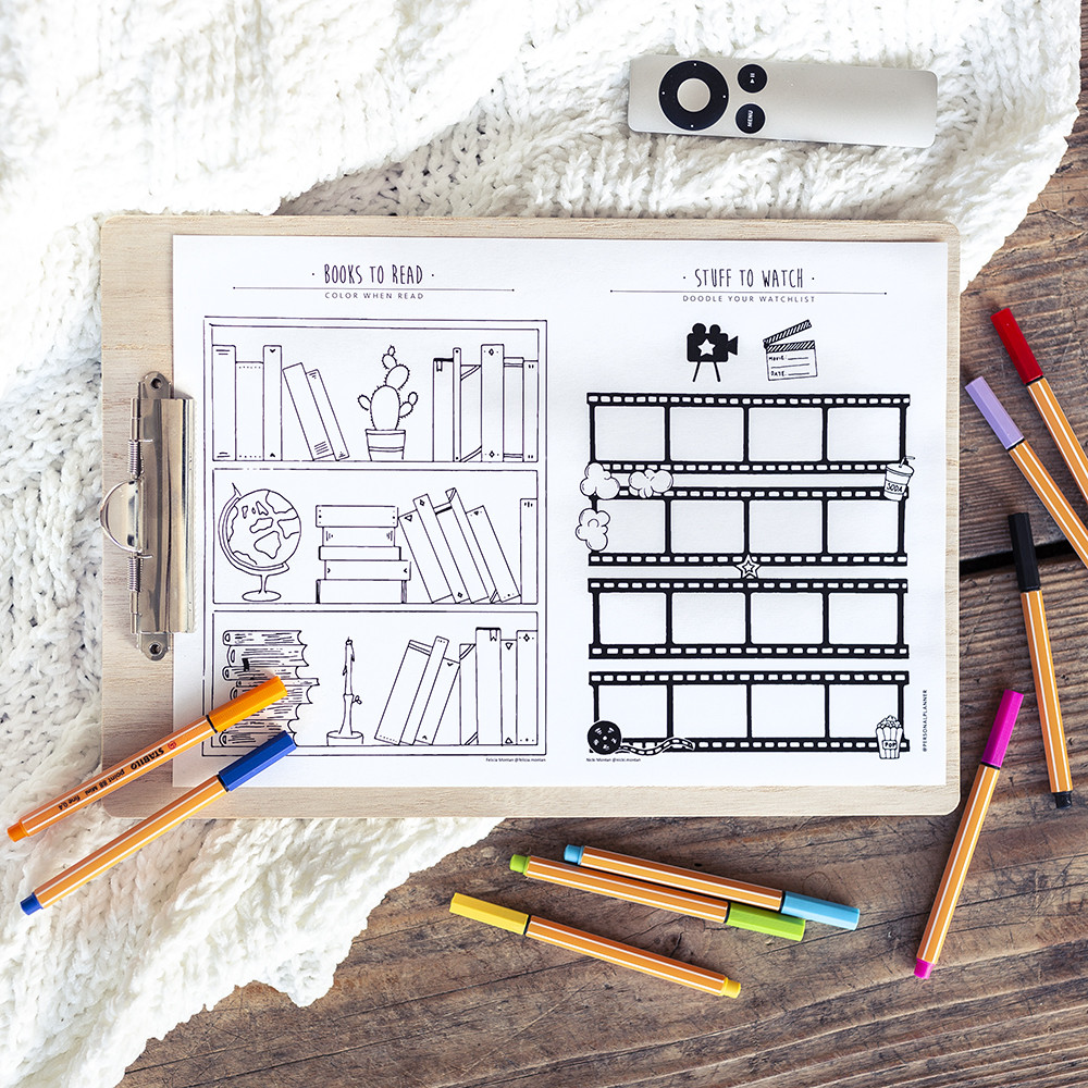 Må du holde deg inne? La oss hjelpe til! Lær deg lettering, ro ned med mindful fargelegging, løs Sudoku eller doodle en søt liten plante - få din aktivitetspakke fra Personlig Almanakk™!