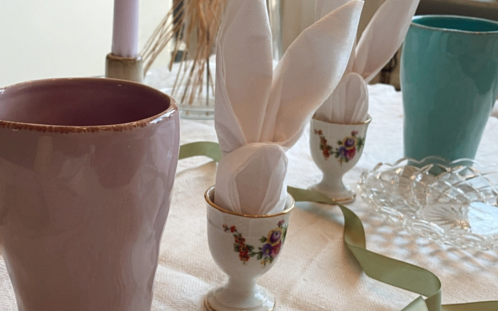 Get your brunch or dinner table holiday ready with these cute bunny napkin tutorials.