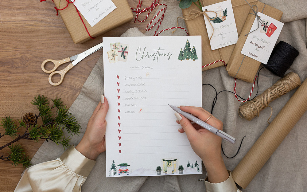 A big Christmas wish list and gifts